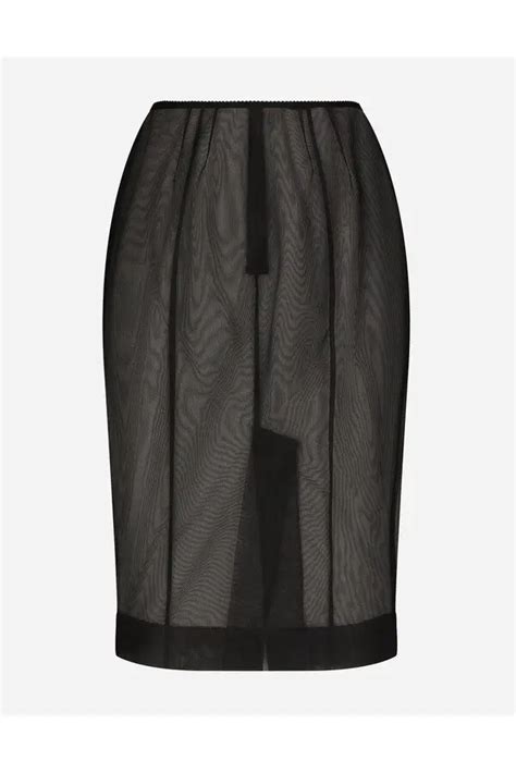 Marquisette midi pencil skirt 